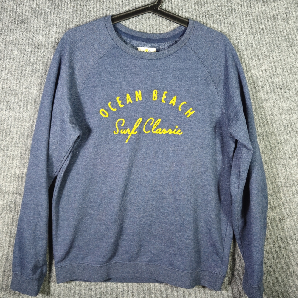 Marine Layer Ocean Beach Blue Crewneck Sweater